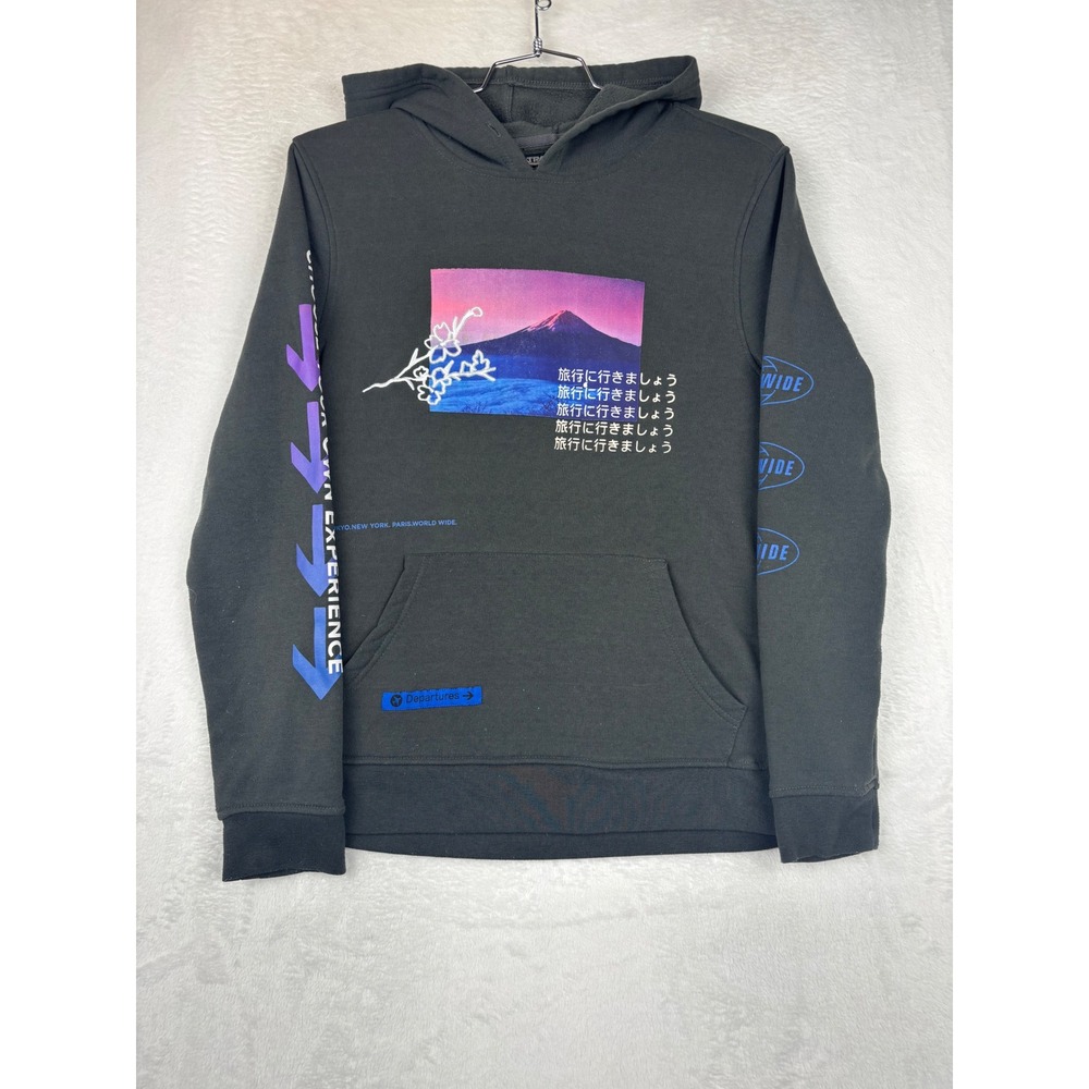 Brooklyn Cloth Mens Medium Mount Fuji Vaporwave Graphic Embroidered Pullover